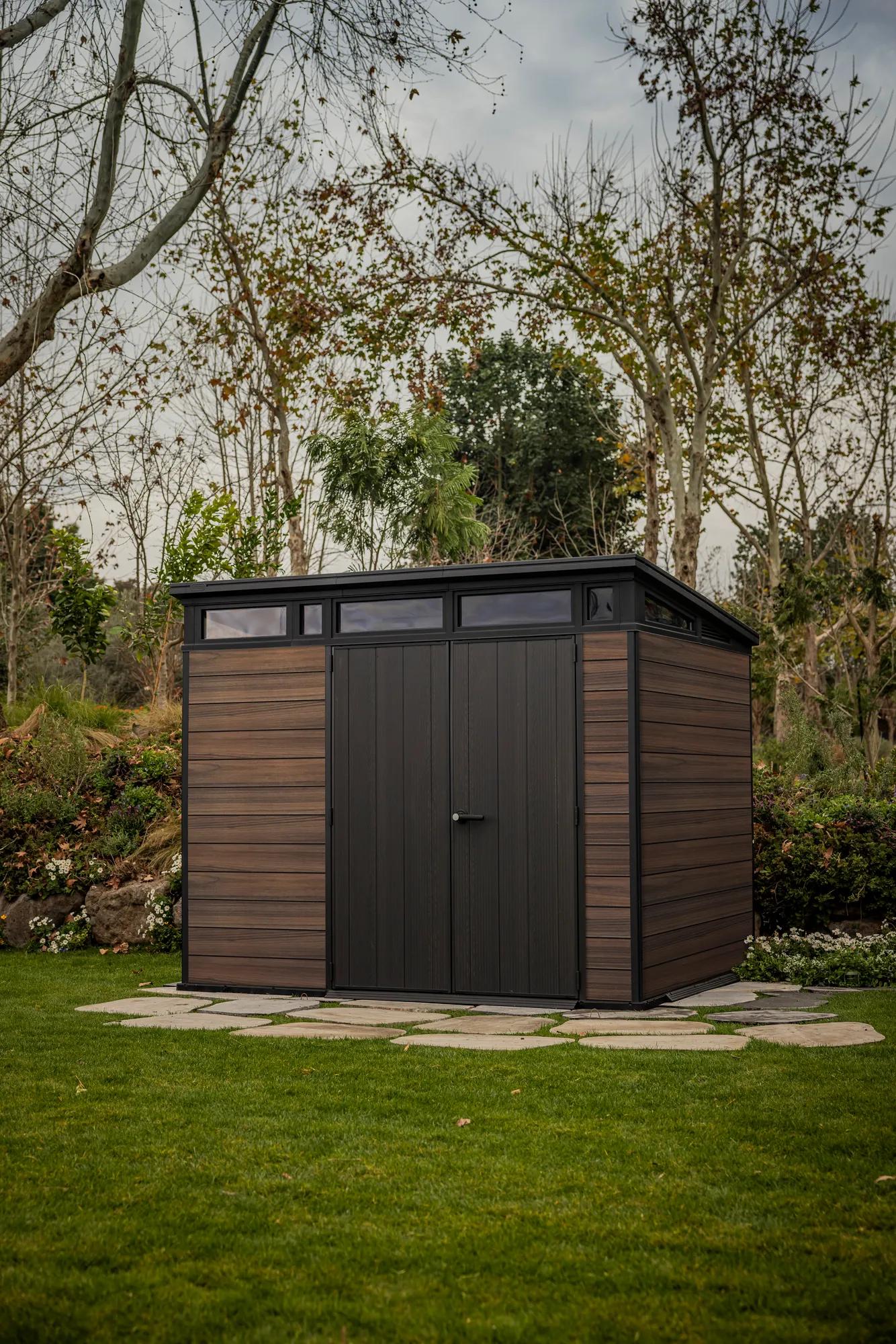 Signature 9x7 Gartenhaus - 279x218x226 cm - Palisander