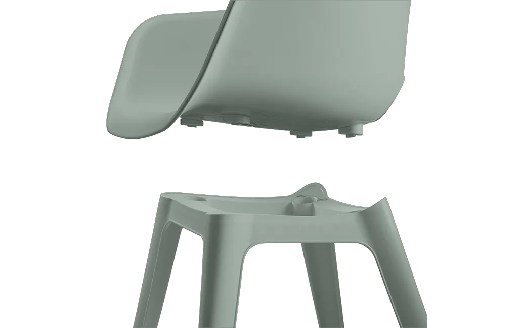 Akola Stuhl - 2er Pack - 55x56x80cm - Ocker