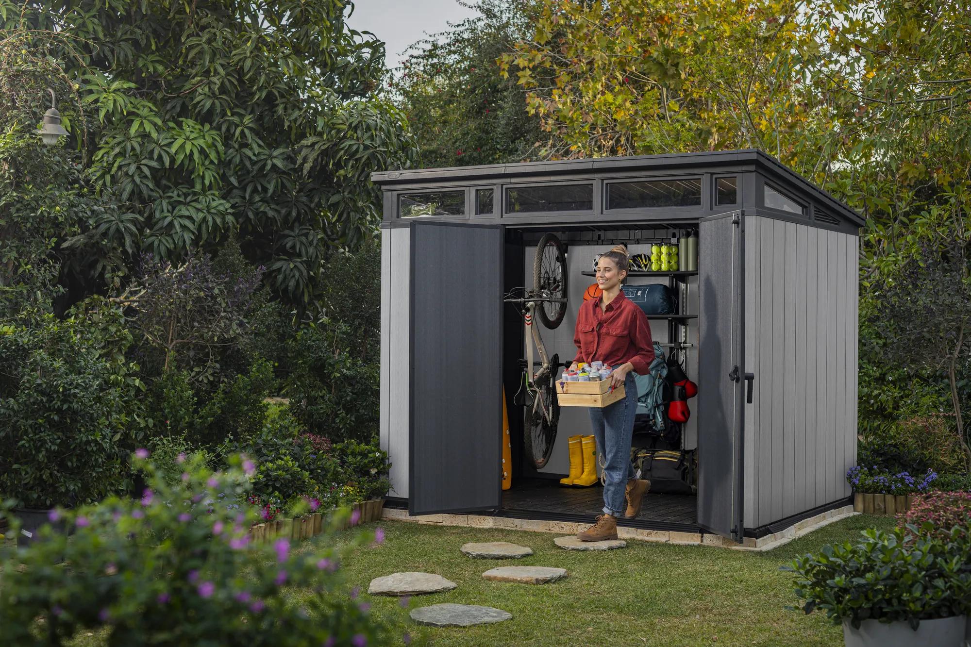 Artisan 9x7 Gartenhaus - 138.8x218x226cm - Dunkelgrau