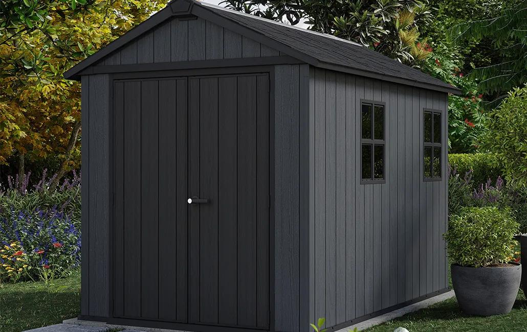 Newton Plus 975 Gartenhaus - 287x223x246cm - Grau