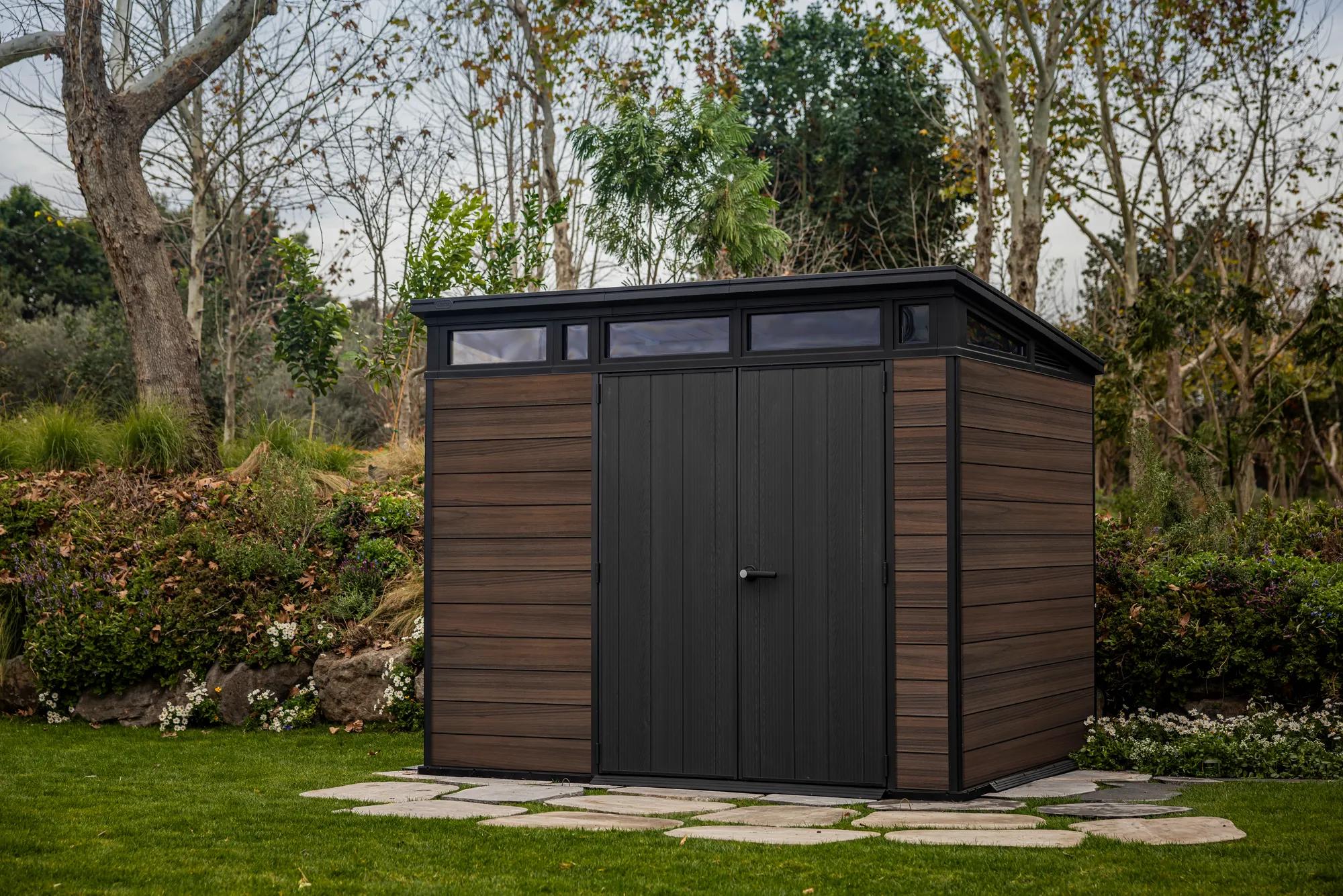 Signature 9x7 Gartenhaus - 279x218x226 cm - Palisander