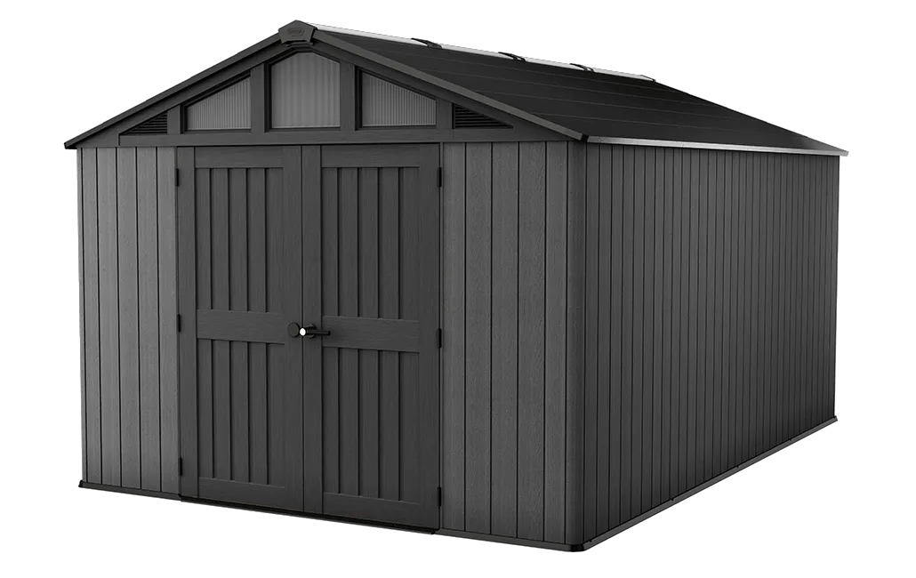 Stronghold 10x15 Gartenhaus - 305x453x251cm - Grau