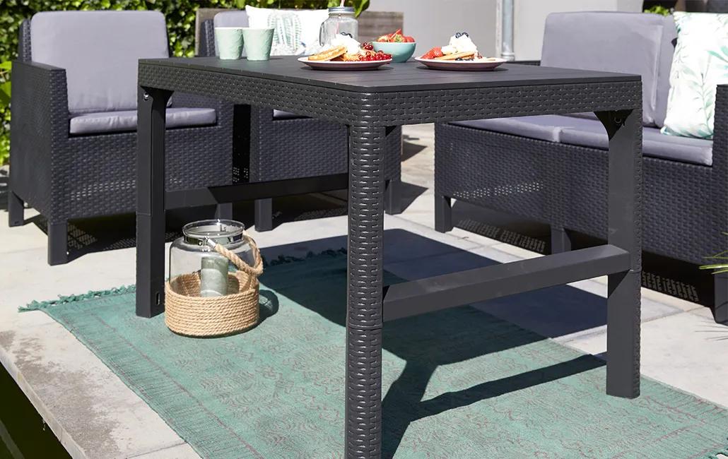 Lyon Verstellbarer Tisch -116x71,5x40/66cm - Graphit
