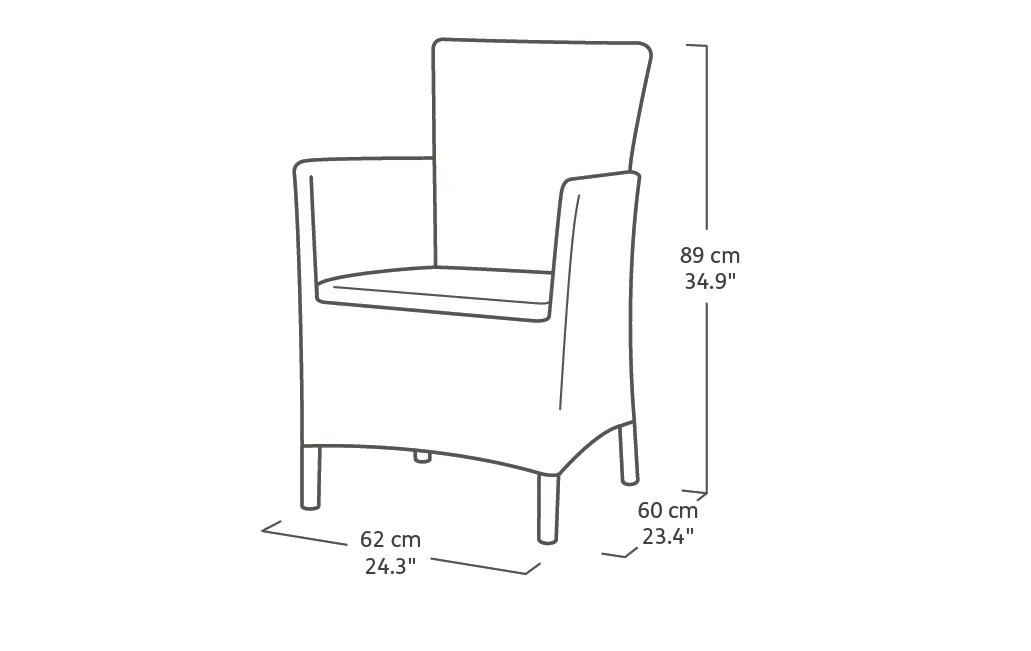 Iowa Stuhl - 60x62x89cm - Graphit