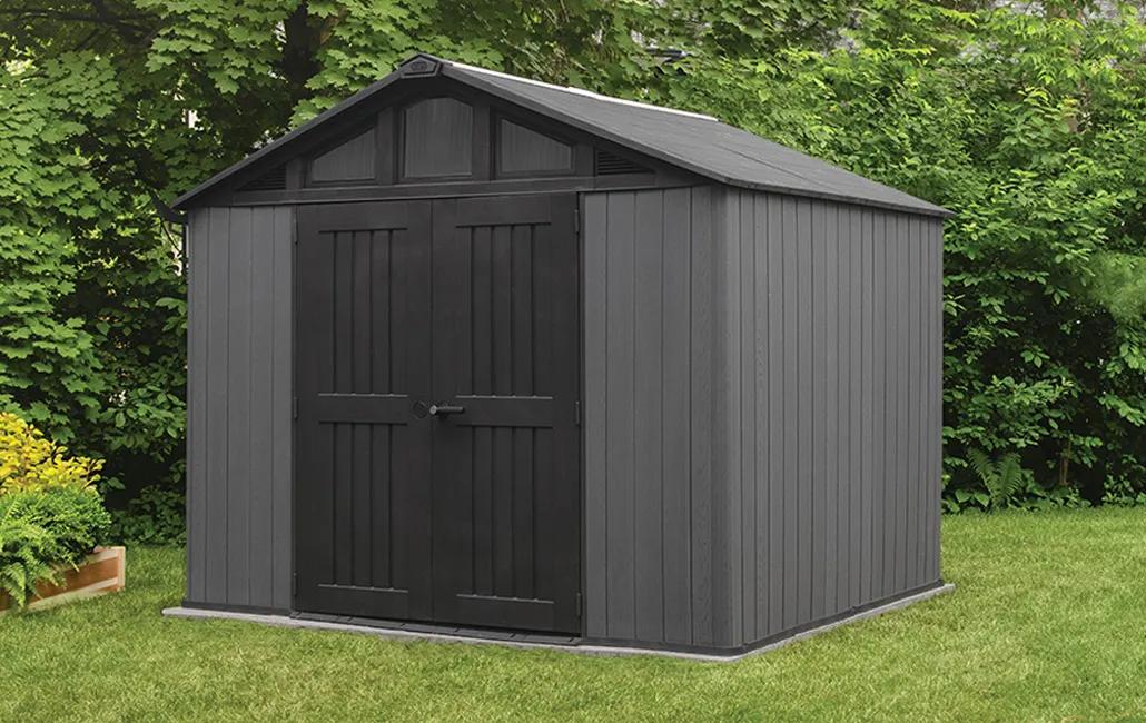 Stronghold 10x8 Gartenhaus - 305x243x251cm  - Grau