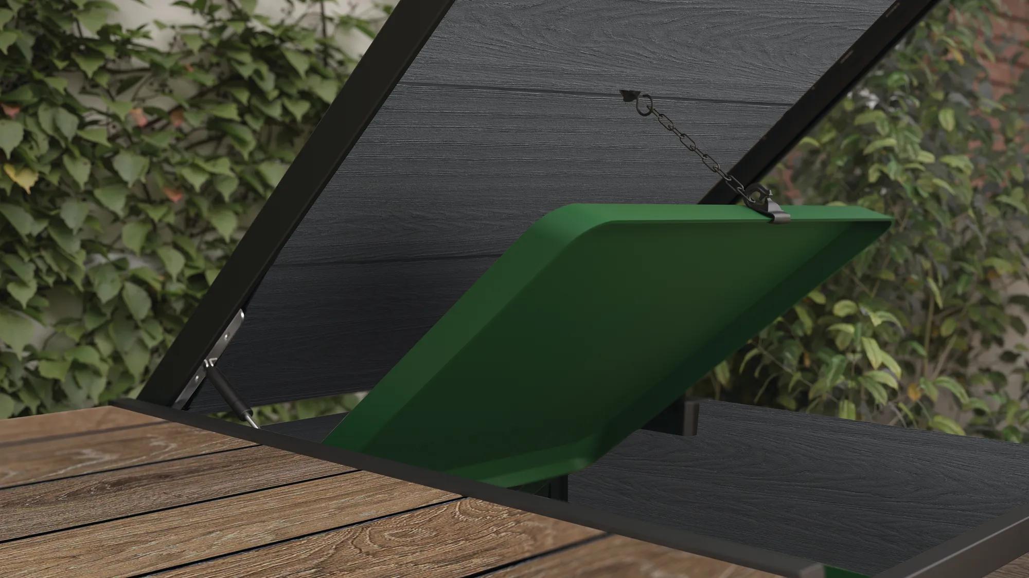 Signature Hide Away Erweiterung Mülltonnenbox 240L - Walnuss