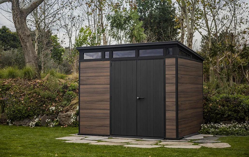 Signature 9x7 Gartenhaus - 279x218x226 cm - Palisander