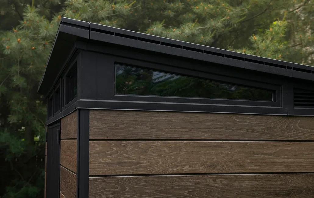 Signature 9x7 Gartenhaus - 279x218x226 cm - Walnuss