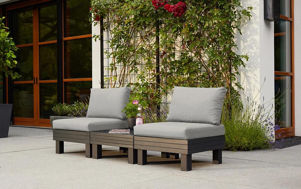 Elements Balkon-Set mit Tisch - Schwarz