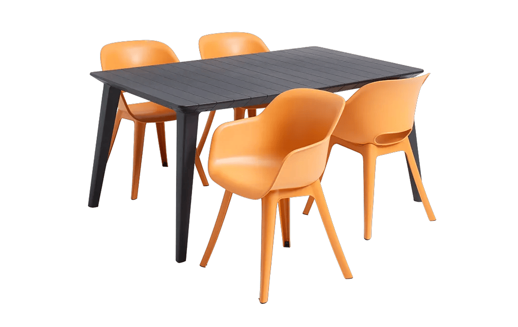 Akola Stuhl - 2er Pack - 55x56x80cm - Ocker