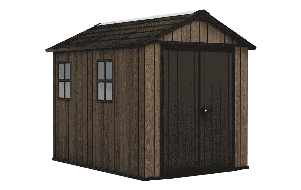 Apex 7.5x9 Gartenhaus - 230x287x246cm - Walnuss