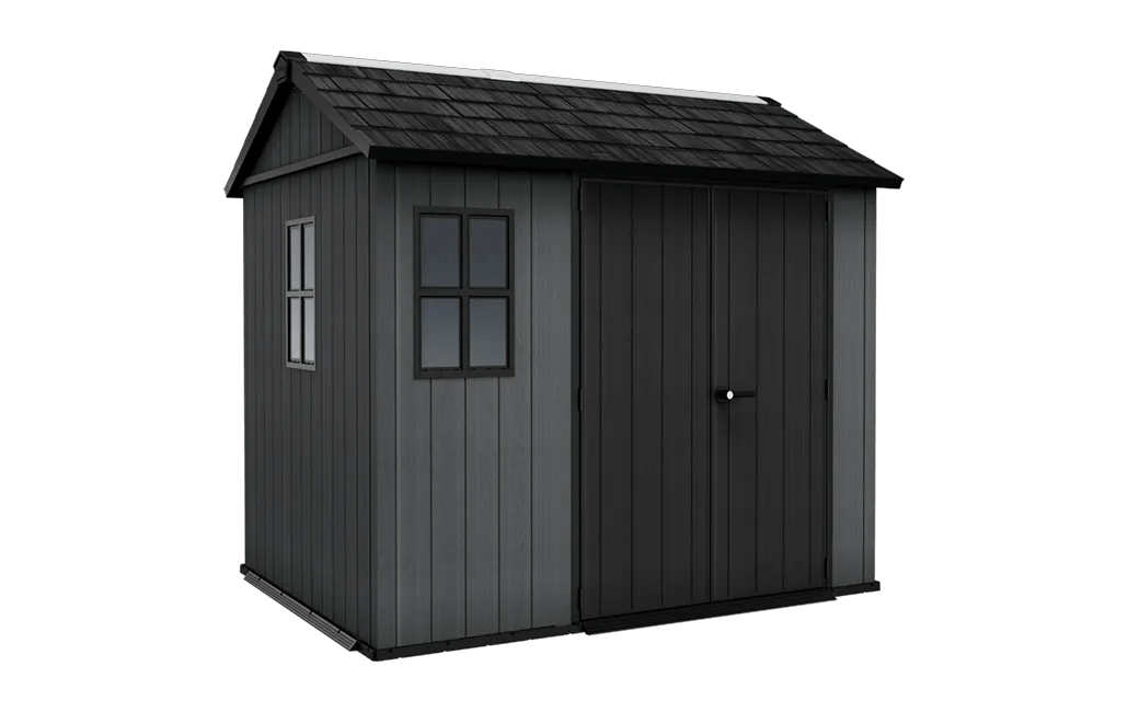Newton Plus 7.5x9 Gartenhaus - 230x287x246cm - Grau