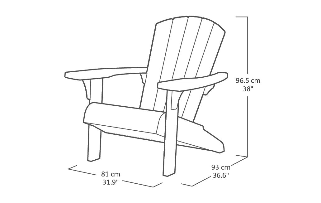 Troy Adirondack Graphit 2 Stück - Grau