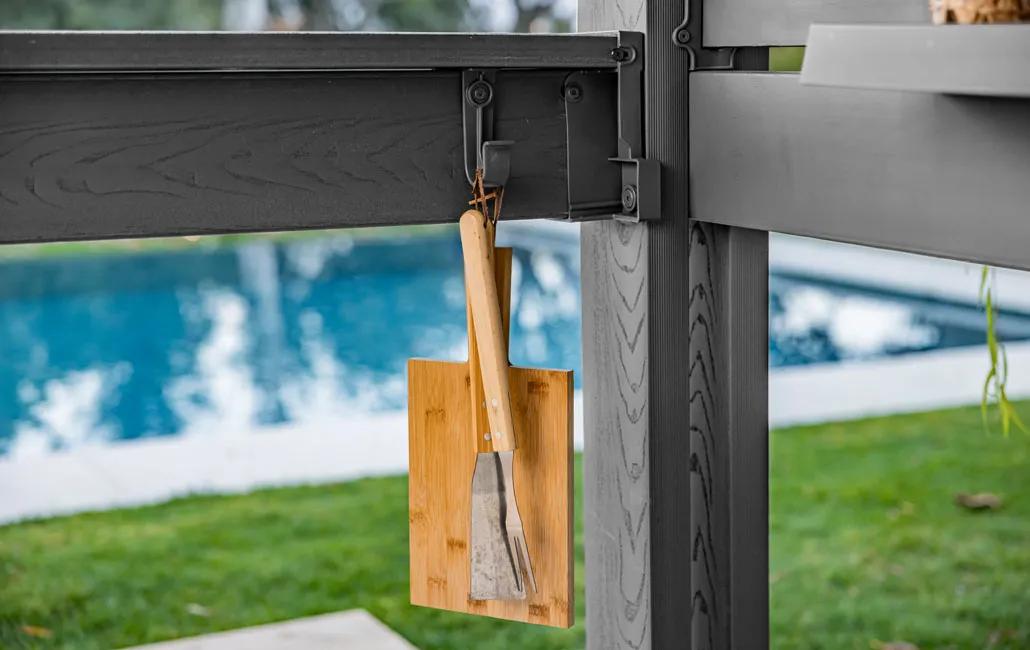 Signature Grillpavillon - 230x200x238 cm  - Walnuss