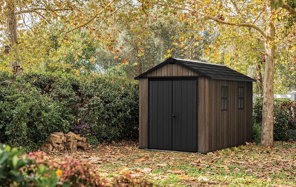 Apex 7.5x11 Gartenhaus - 350x230x246cm - Walnuss