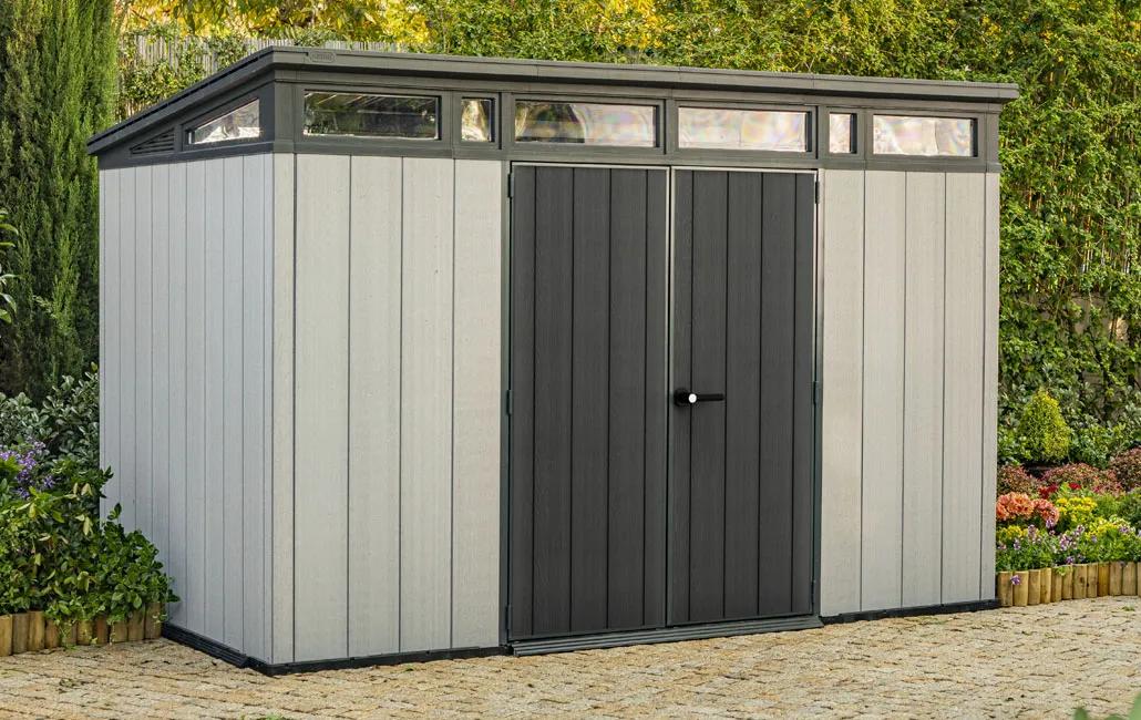 Artisan 11x7 Gartenhaus - 340x218x226cm - Graubraun